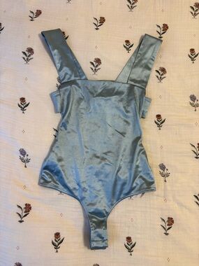Free People Soft Blue Satin Tank